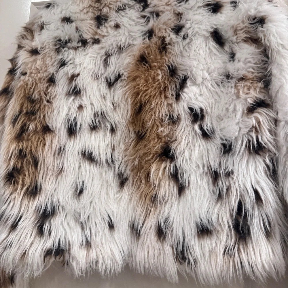VELVET HEART Avril Leopard Snow Jacket Faux Fur Size Small with Clasps - Picture 14 of 16